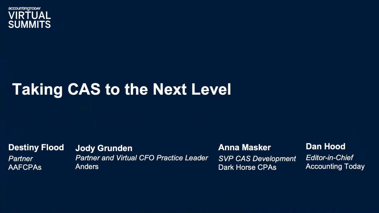 Opening Remarks & Taking CAS to the Next Level