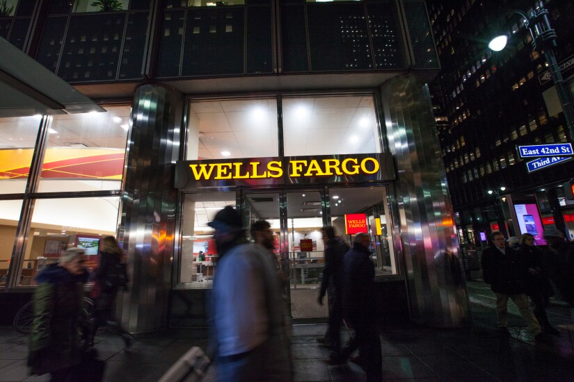 Wells Fargo at night