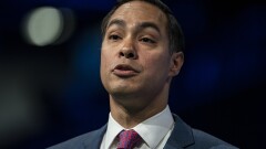 Julian Castro, former secretary of Housing and Urban Development and 2020 Democratic presidential candidate, speaks during the National Education Association #StrongPublicSchools Presidential Forum in Houston on July 5, 2019.