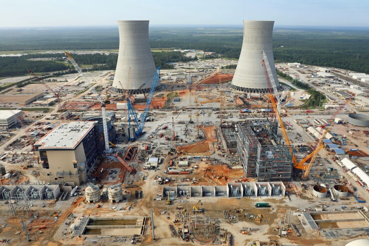Work on two new nuclear reactors at Georgia's Plant Vogtle as of June 2018.