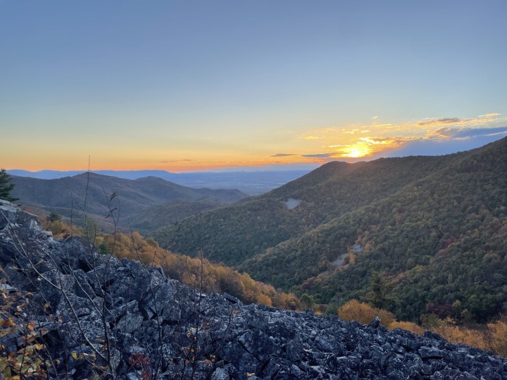 Blue Ridge Mountains at Shenandoah National Park