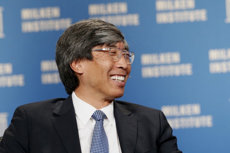 Patrick Soon-Shiong, founder and chief executive officer of NantHealth, during the annual Milken Institute Global Conference in Beverly Hills, California, U.S., on Monday, April 27, 2015.