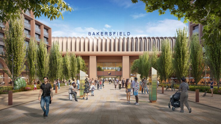 Rendering of California High-Speed Rail Authority's Bakersfield Station.