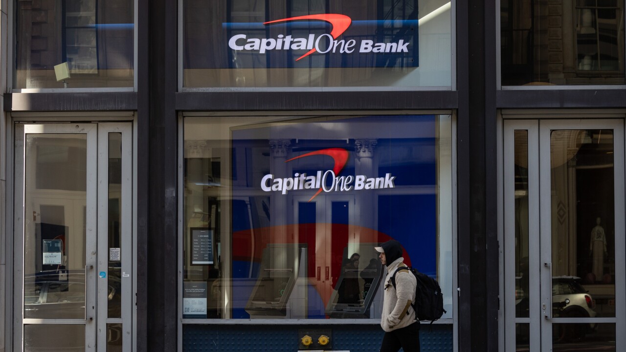 A Capital One bank branch in New York