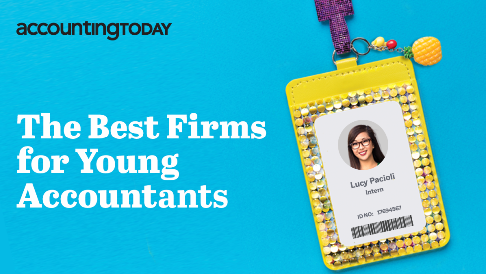 2022 Best Firms for Young Accountants logo with words