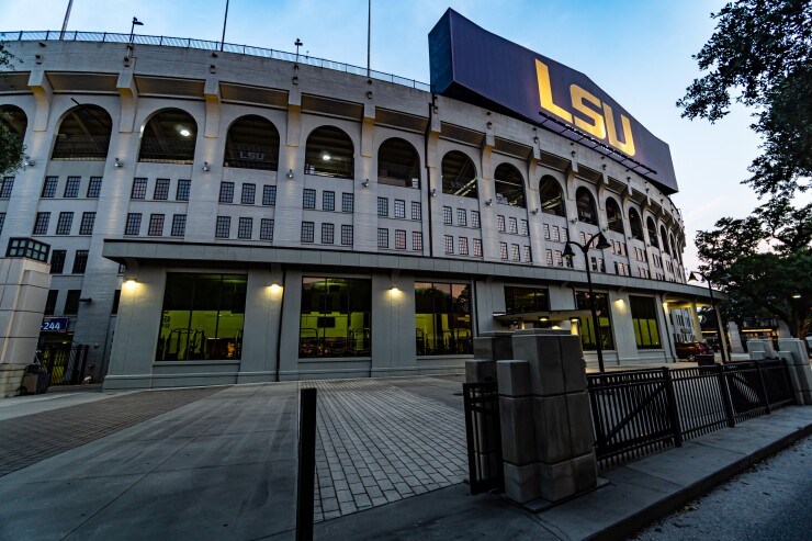 Louisiana State University Football and Basketball Stadium Arena