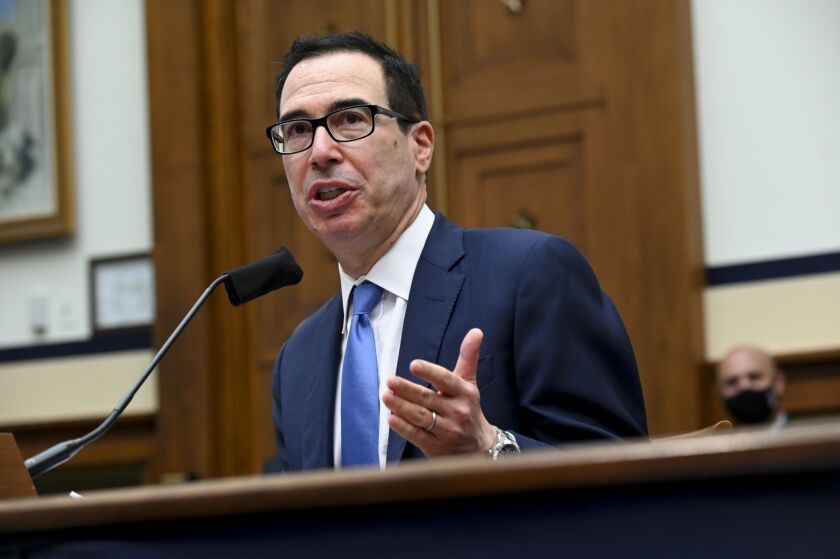 “We should consider forgiving all small loans, but would need fraud protection,” Treasury Secretary Steven Mnuchin told the House Small Business Subcommittee on Friday.