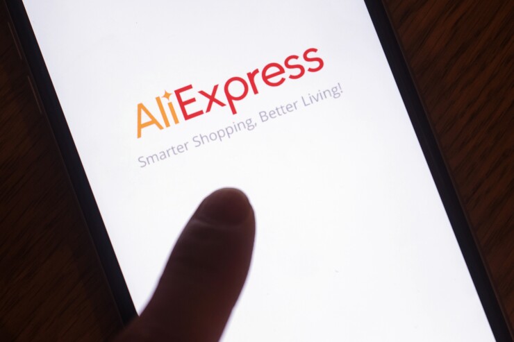 AliExpress on a smartphone
