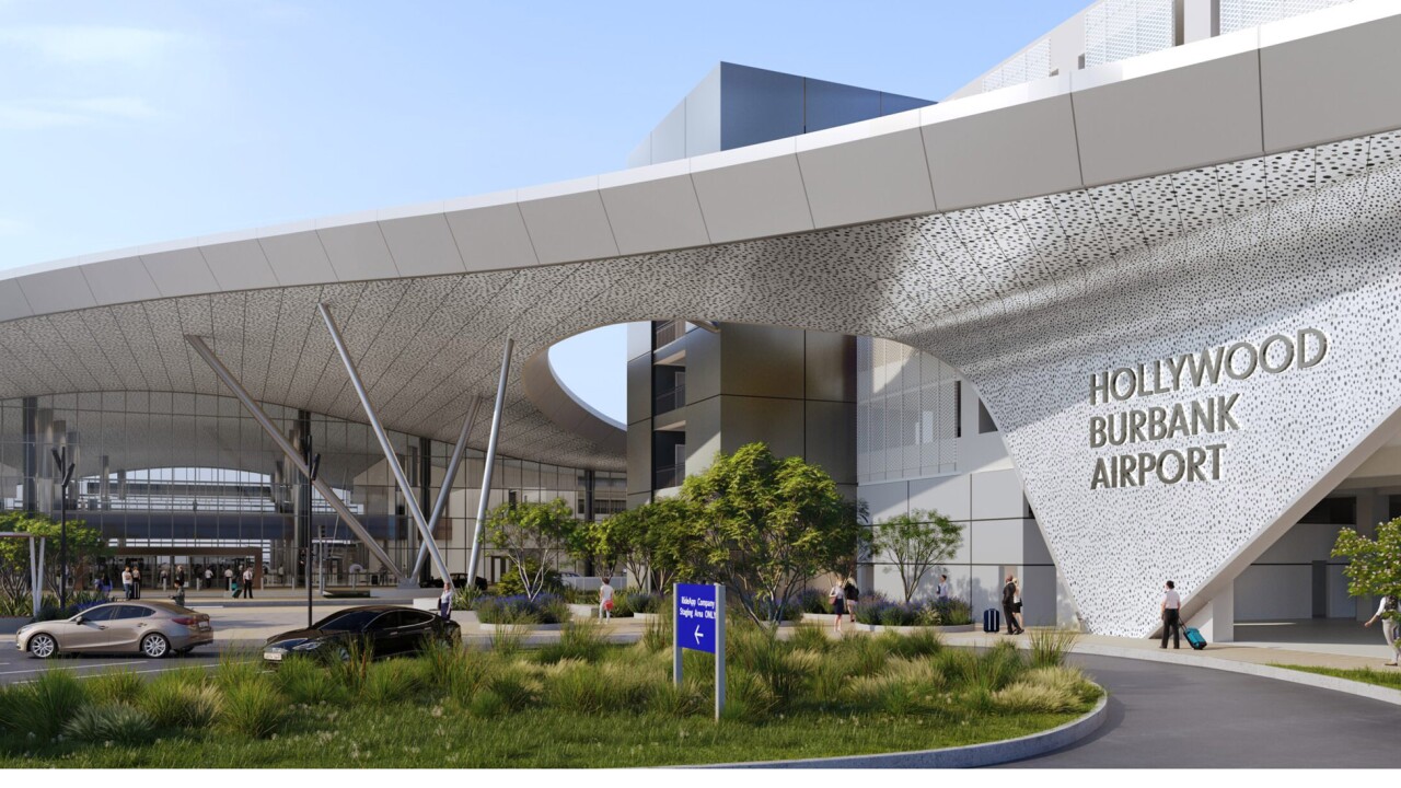 Rendering of future Burbank airport terminal