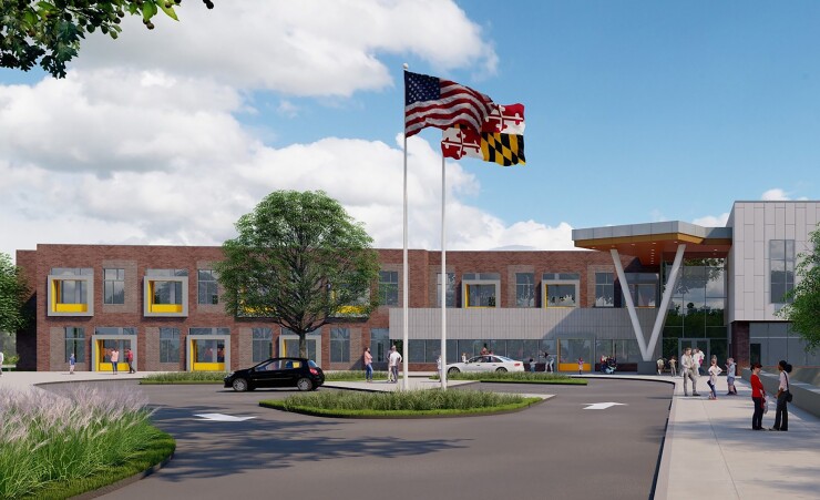 Rendering of school planned in Prince George's County, Maryland