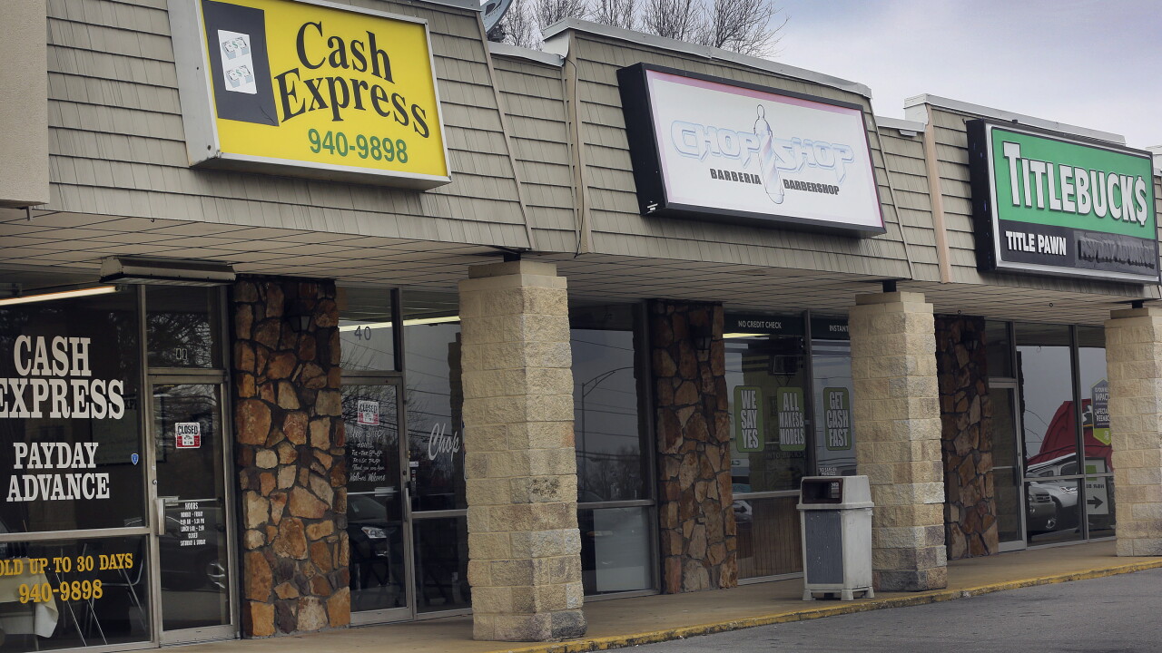 Payday loan storefronts