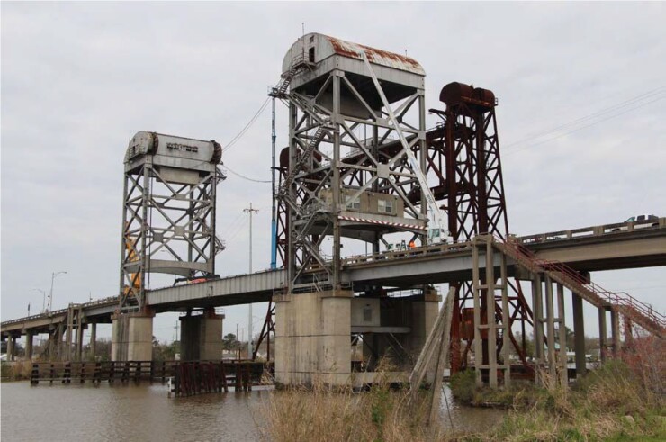 The Judge Perez Bridge in Belle Chasse, Louisiana,