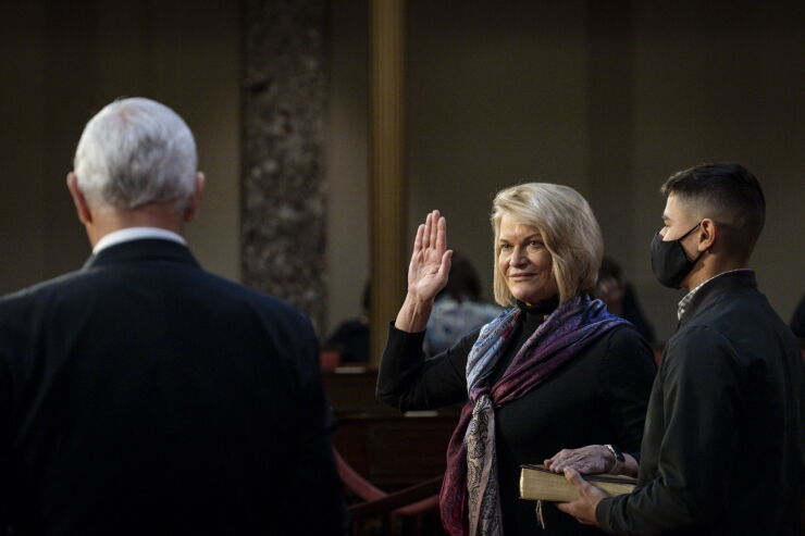 "I'm way more comfortable as a former state legislator and a believer that states are truly the innovators when it comes to governments being able to reach out and work with the private sector," said Sen. Cynthia Lummis, R-Wyo.