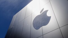 The Apple logo outside the company's flagship store in San Francisco