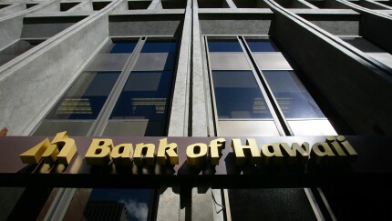 Bank of Hawaii signage is displayed outside of a branch in Honolulu.