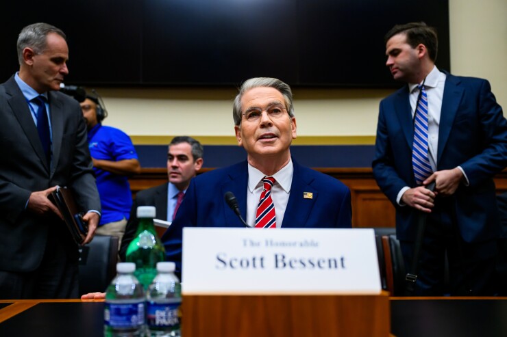 Scott Bessent during a House Financial Services Committee hearing in Washington, D.C.