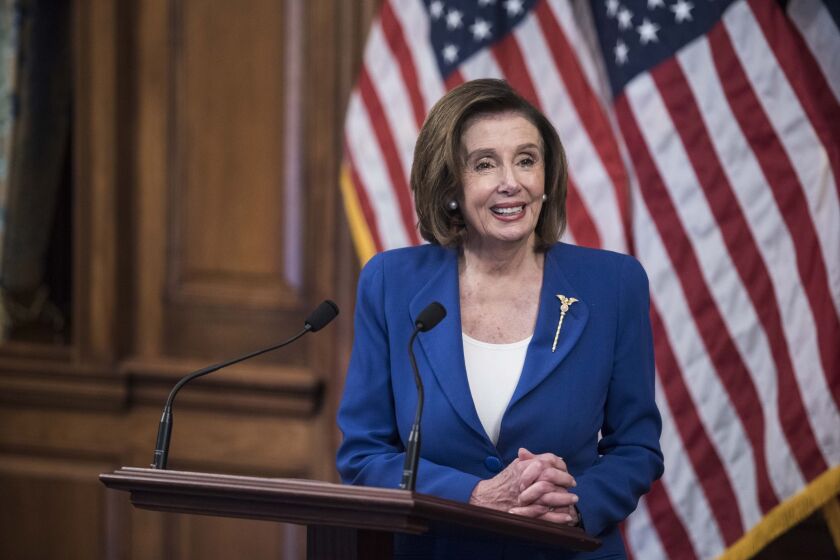 "We want to demonstrate that we do care for the American people in every way," House Speaker Nancy Pelosi said of the passage of the Coronavirus Aid, Relief, and Economic Security, or CARES.