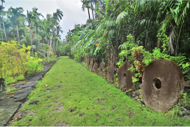 A picture of the stone money of the island of Yap.