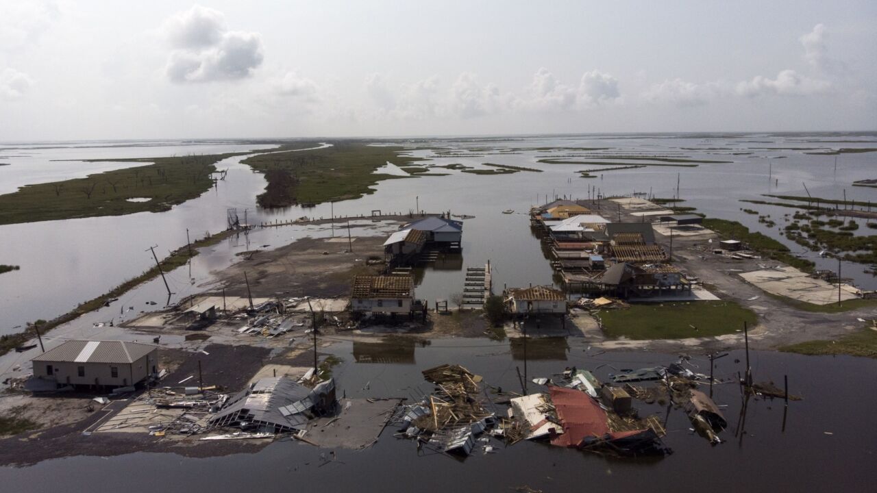 Hurricane Ida in Pointe-Aux-Chenes, Louisiana