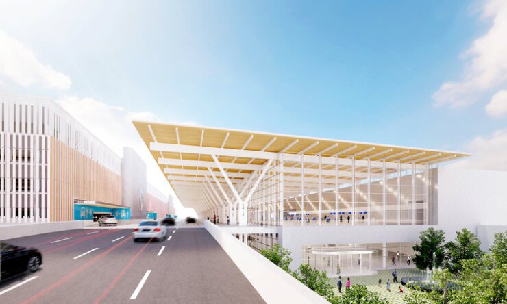 Rendering of planned Kansas City airport terminal