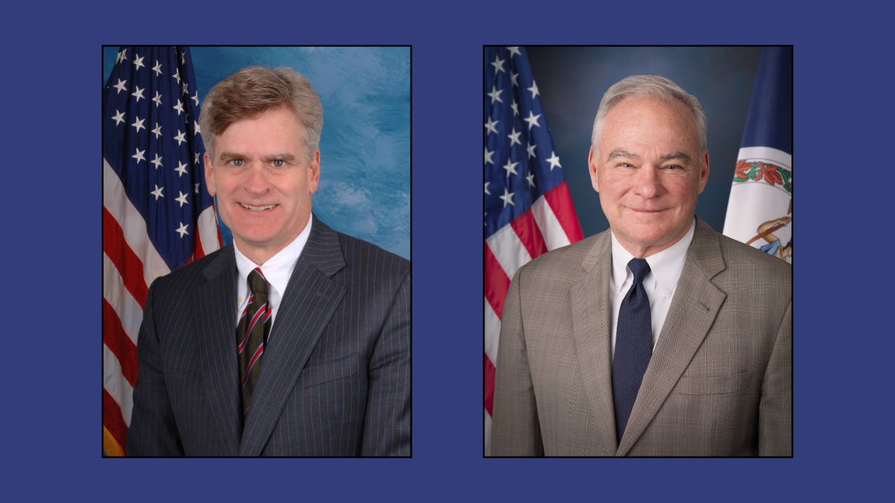 Sen. Bill Cassidy, a Republican from Louisiana, and Sen. Tim Kaine, a Democrat from Virginia