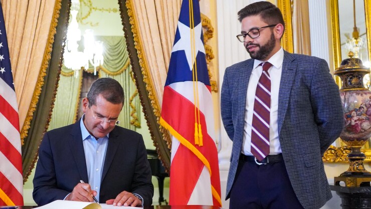 Francisco Parés Alicea, Secretary of the Puerto Rico Treasury with Pedro Pierluisi