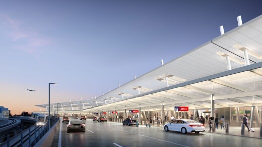 A rendering of the new JFK Terminal 6.