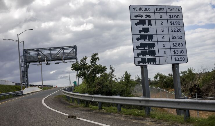 Puerto Rico highway entry road