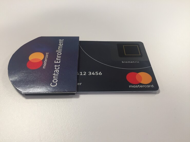 Mastercard fingerprint enrollment sleeve