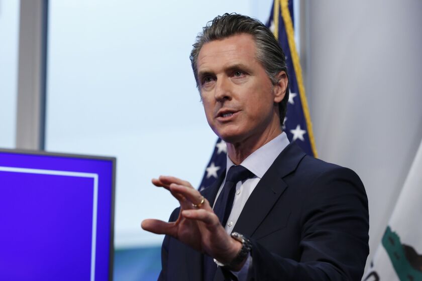 Gov. Gavin Newsom proposed the creation of the Department of Financial Protection and Innovation, or DFPI, to be housed within the existing Department of Business Oversight.