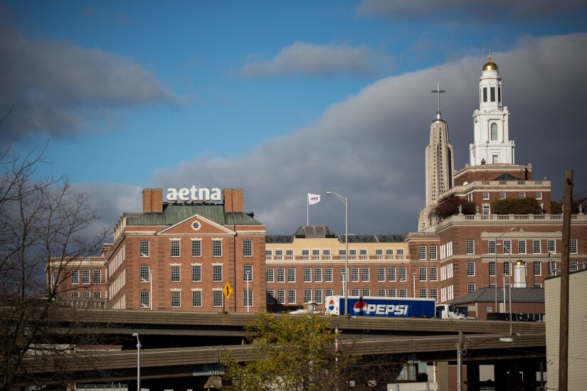 Aetna Inc. headquarters in Hartford, Conn. on Tuesday, Nov. 22, 2016.