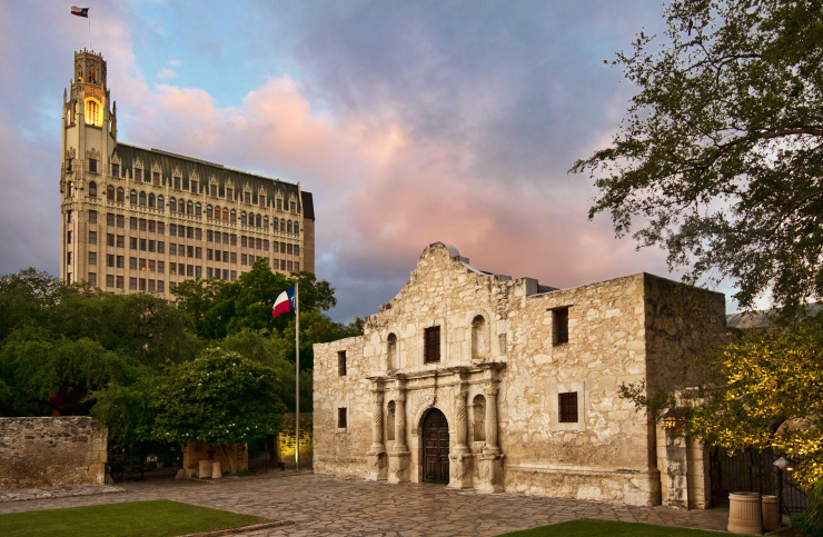 San Antonio's tricentennial included ceremonies at the Alamo, known as the "cradle of Texas Liberty."