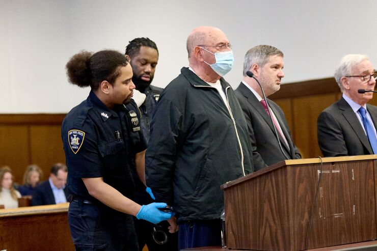 Allen Weisselberg, former CFO of Trump Organization, during sentencing in criminal court in New York