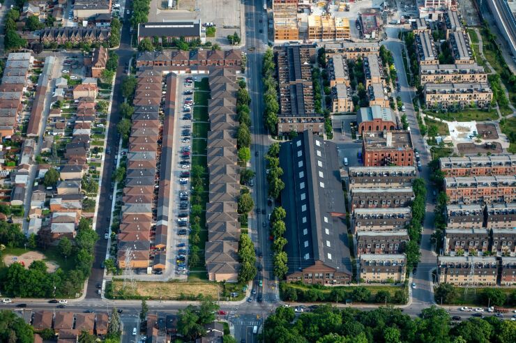 Residential and commercial buildings in Toronto