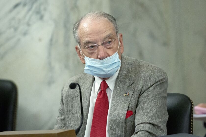 Senator Chuck Grassley, a Republican from Iowa, released a stimulus plan that provides enhanced federal unemployment insurance and direct stimulus payments, but does not provide a more direct way of getting funds to taxpayers.