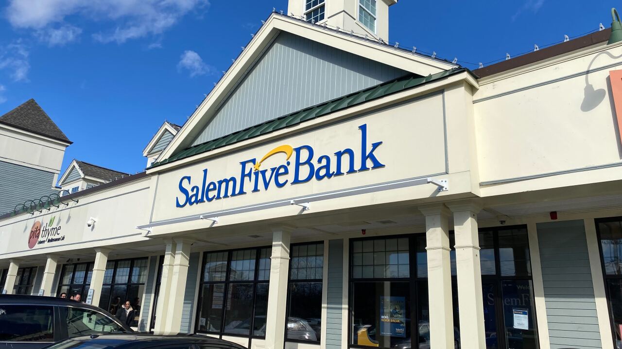 A bank branch in a shopping center