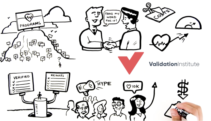 Hand drawn illustration for Validation Institute