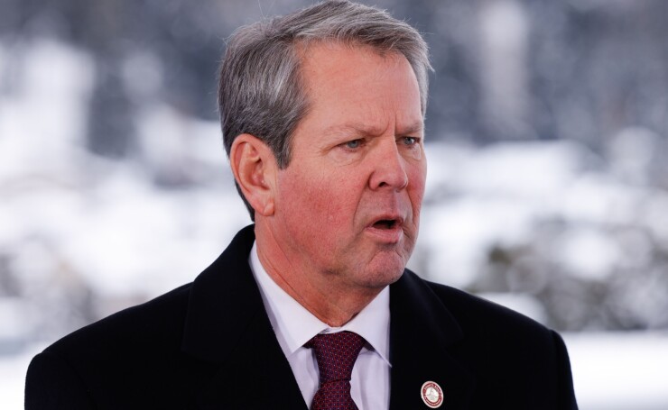 Georgia Gov. Brian Kemp in Davos, Switzerland on Jan. 17, 2024