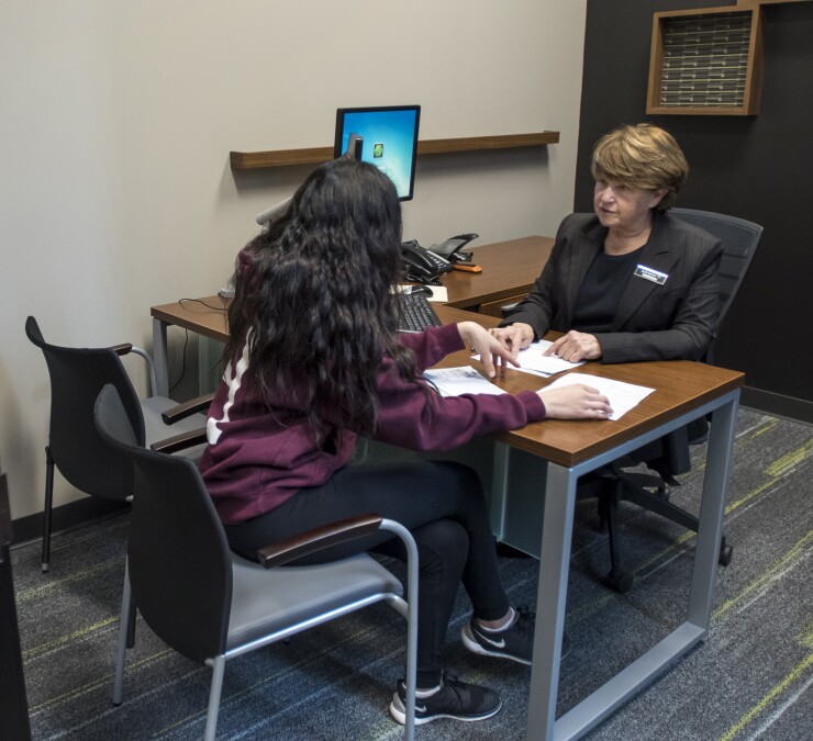 A tax preparer advising a client