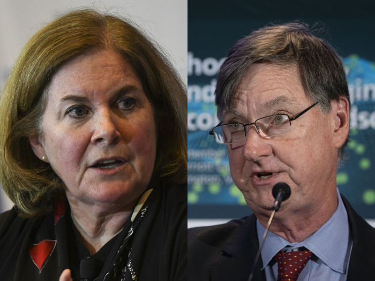 Esther George, president of the Kansas City Fed; Charles Evans, president of the Chicago Fed.