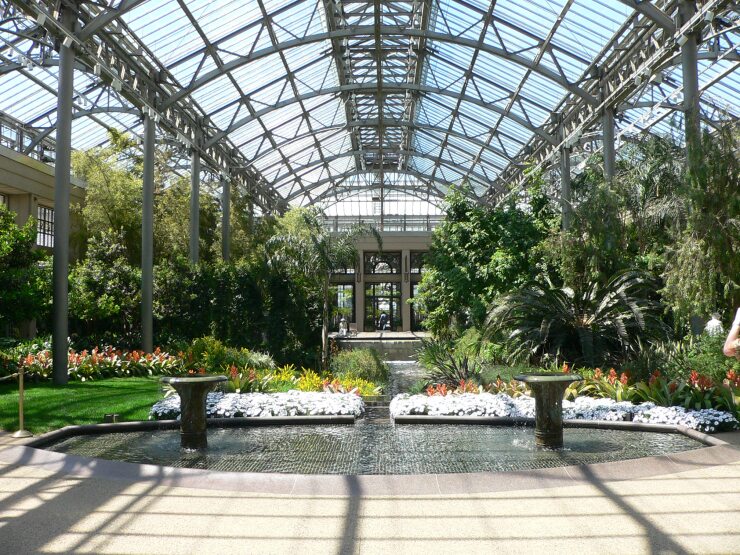 Longwood Gardens conservatory atrium