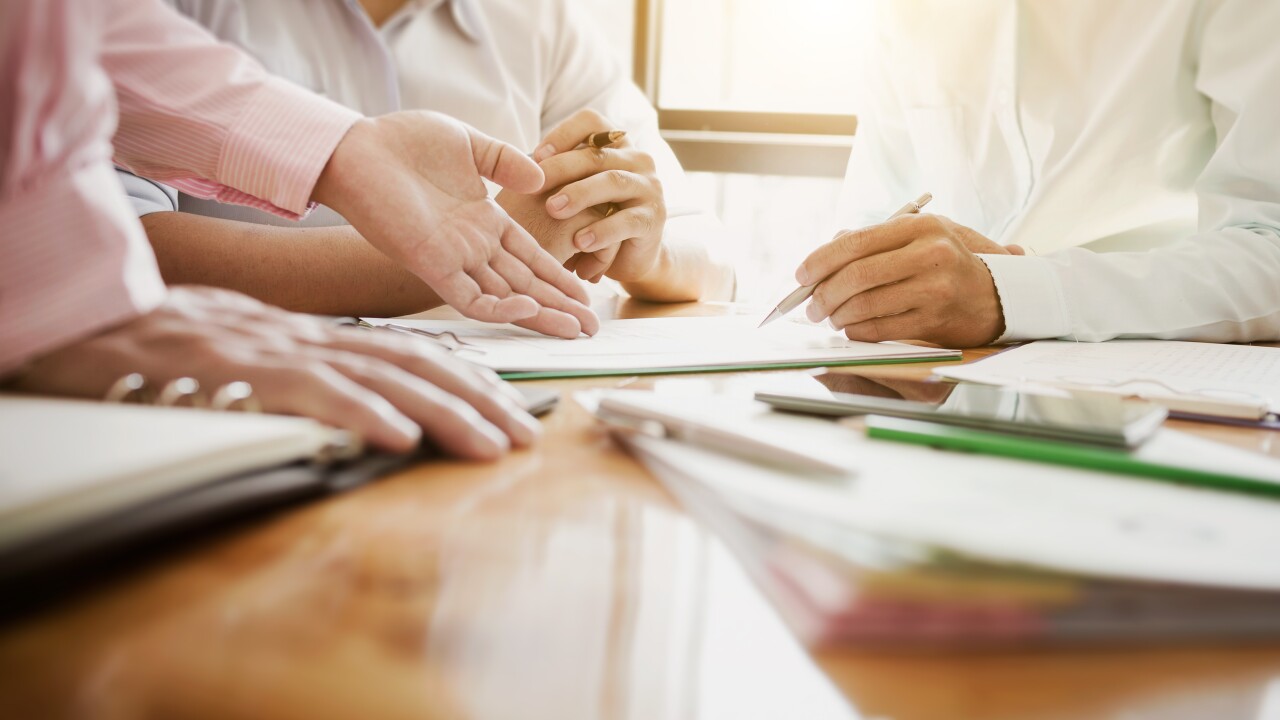 People working together at a desk