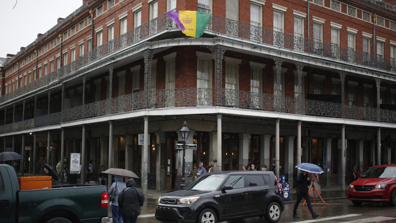 A street scene in the French Quarter of New Orleans