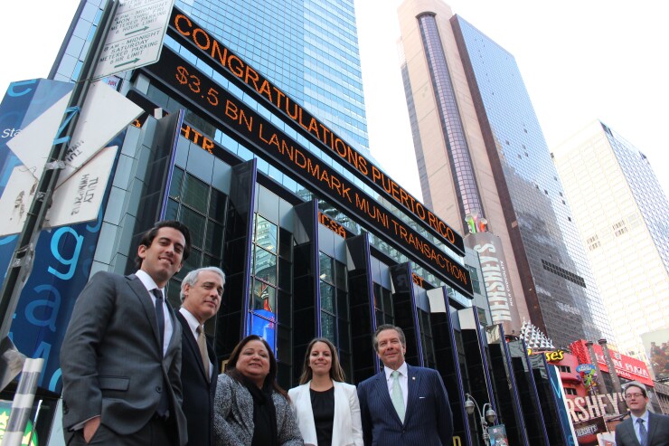 Puerto Rico finance team after March 2014 general obligation sale