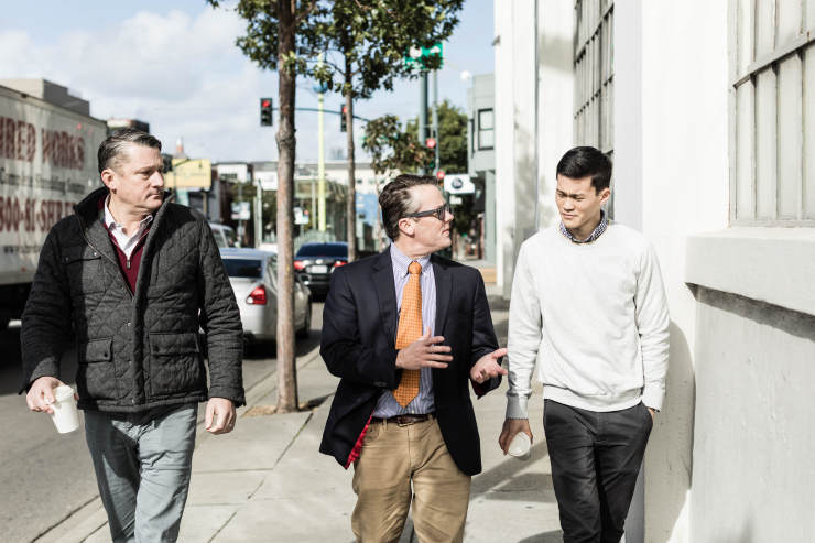 At Mirador Capital Partners, Adrian Jones (l.) Dan Murray (c.) and Jonathan Ting, along with their colleagues, are fluent in the language of tech-savvy millennials — increasingly the type of clients advisors are trying to attract.