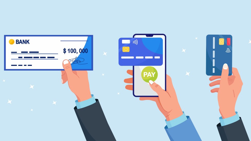 Business payments check card phone