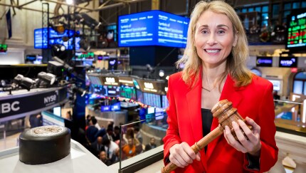 Ally Wallace at the New York Stock Exchange