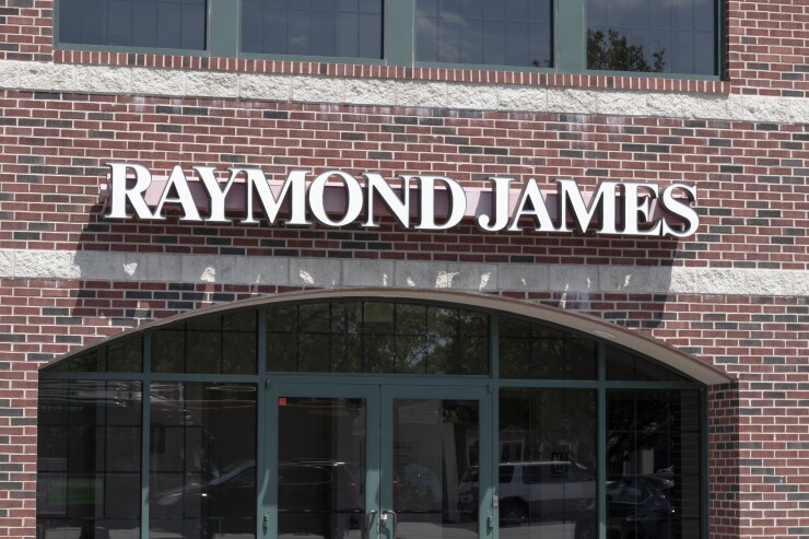 Elkhart - Circa May 2022: Raymond James Financial location. Raymond James is an investment bank and financial services company.