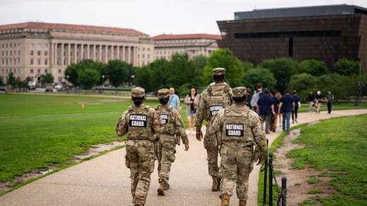U.S. National Guard troops in Washington, D.C., in May