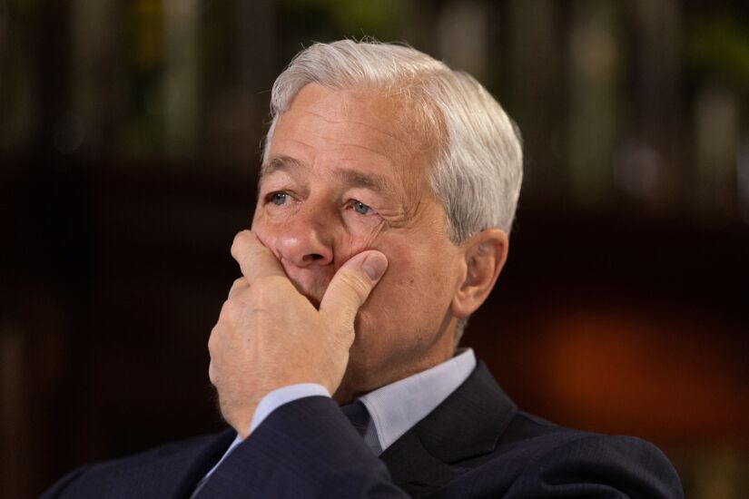 Jamie Dimon with hand